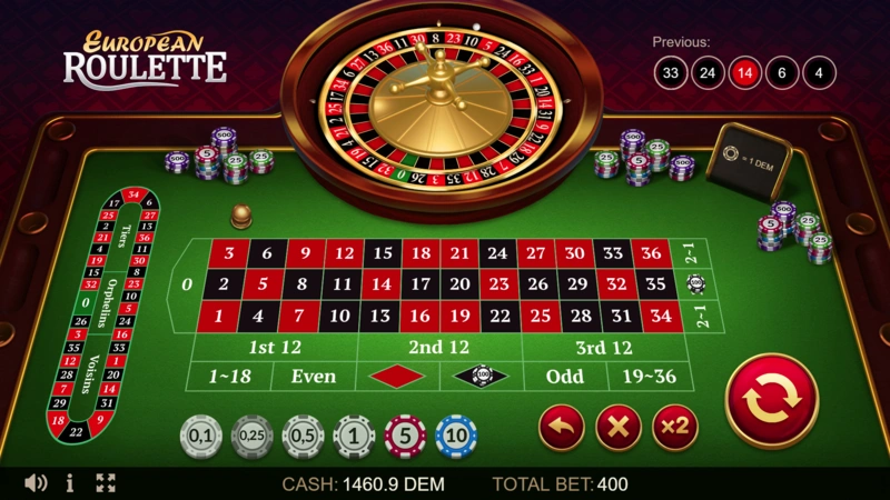European Roulette casino