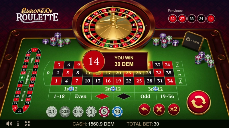 European Roulette casino