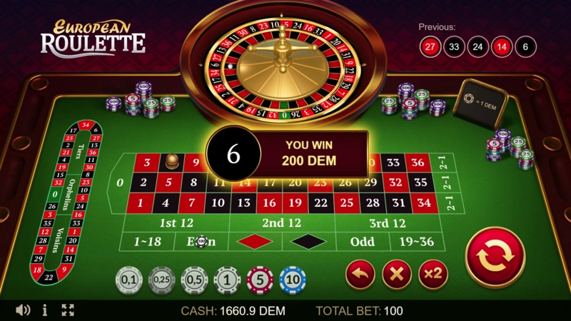 European Roulette casino